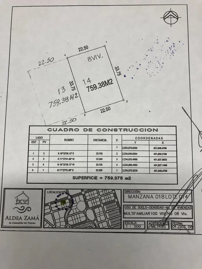 2 Terrenos Juntos En Aldea Zamá Se Venden Por Separado in Tulum - TERRENO ALDEA ZAMÁ