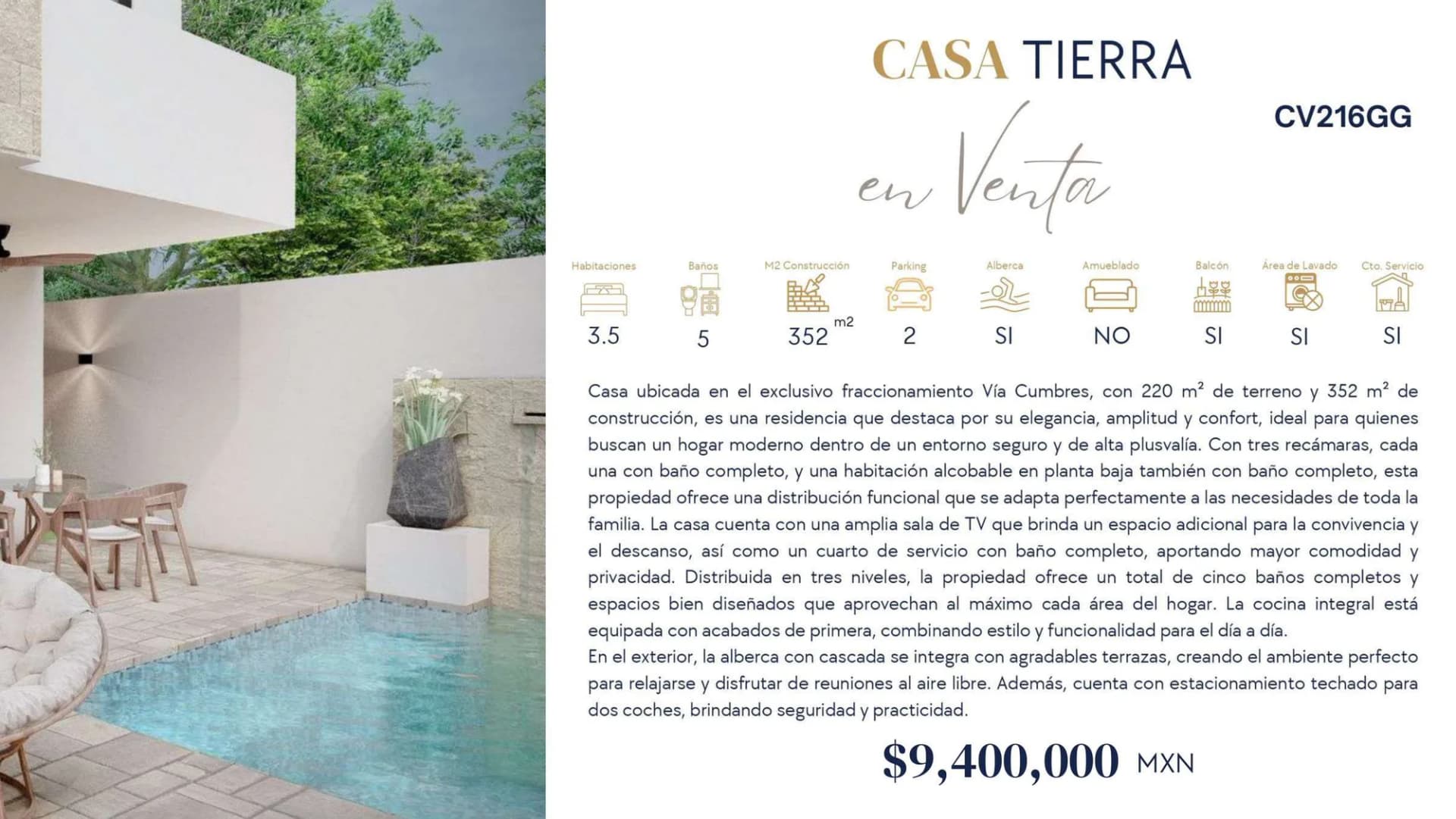 Tierra House in Cancún - interior