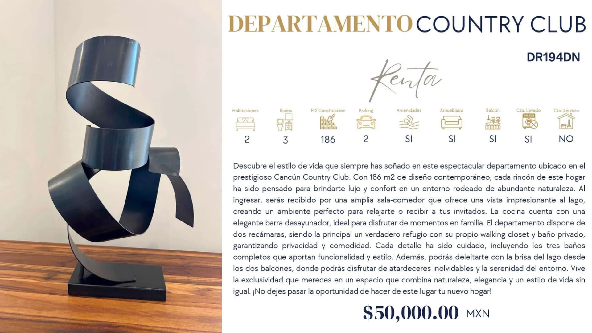 Country Club Condo in Cancún - interior