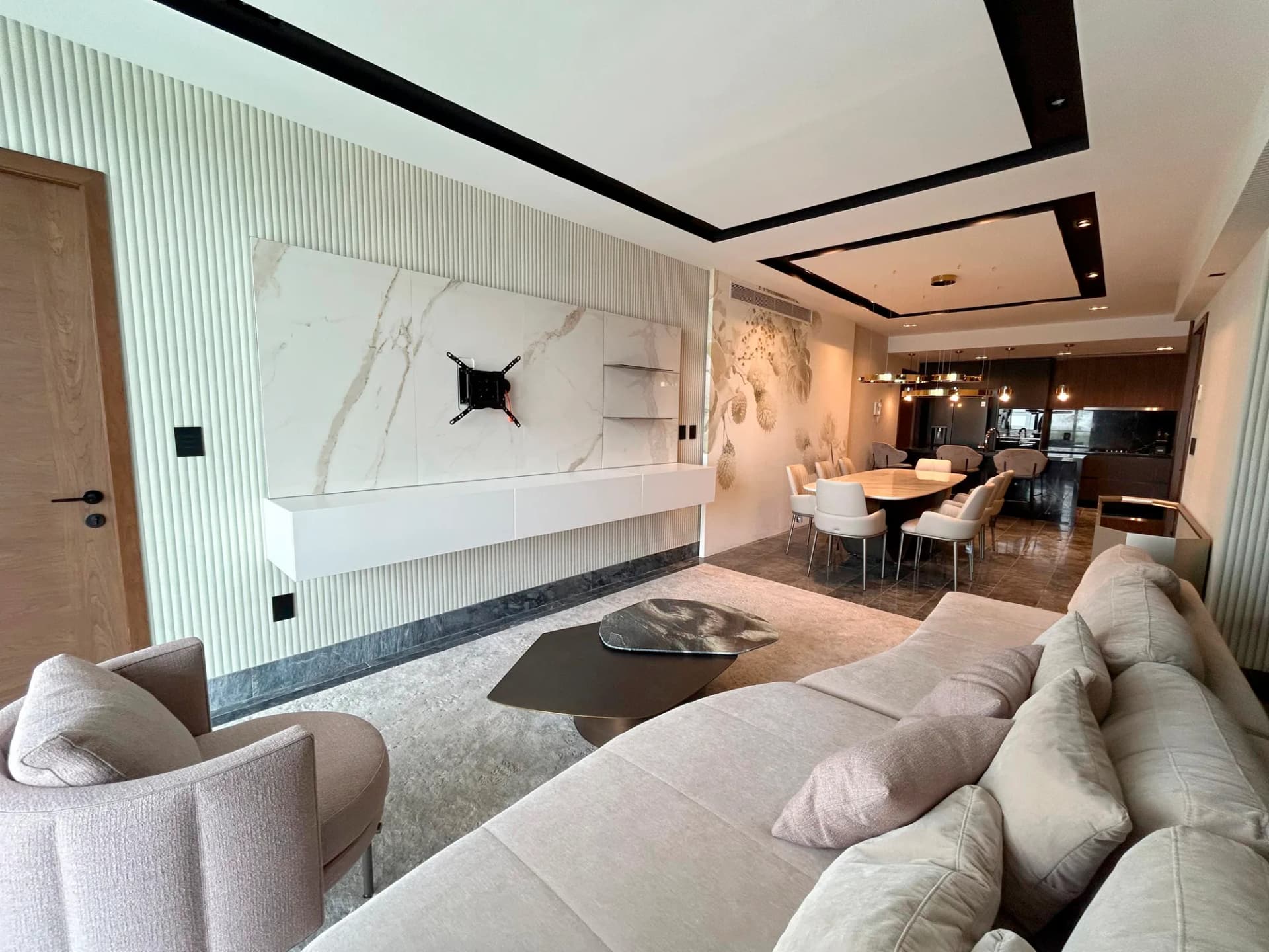 Departamento Shark Tower en Puerto Cancún - sala