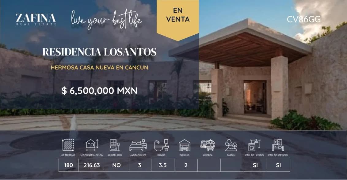 Residencia Losantos in Cancún - FLYER 30X15.55 (22)