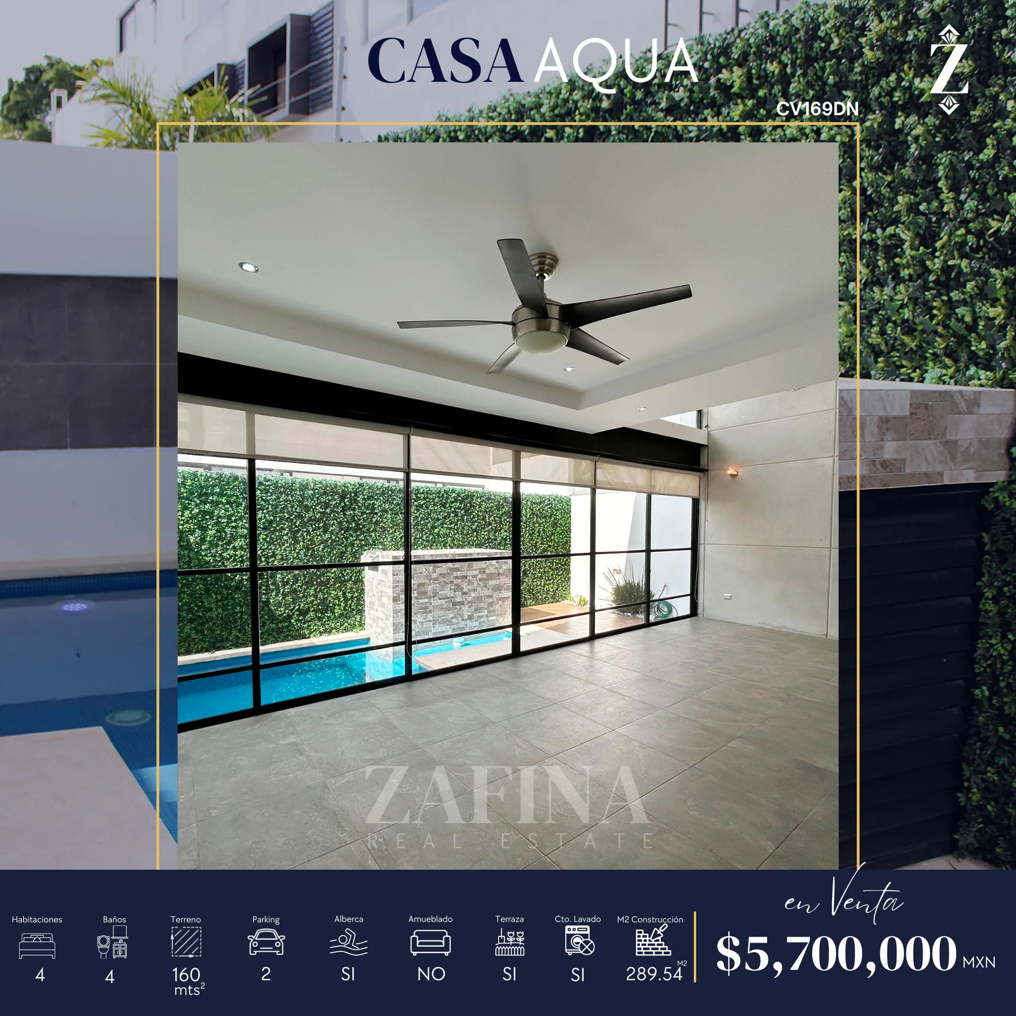 Casa Casa Aqua en Cancún - CASA AQUA CV169DN (1)