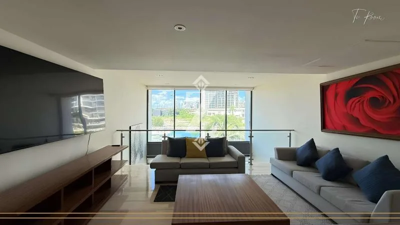 Living room at Casa Puerto Cancún
