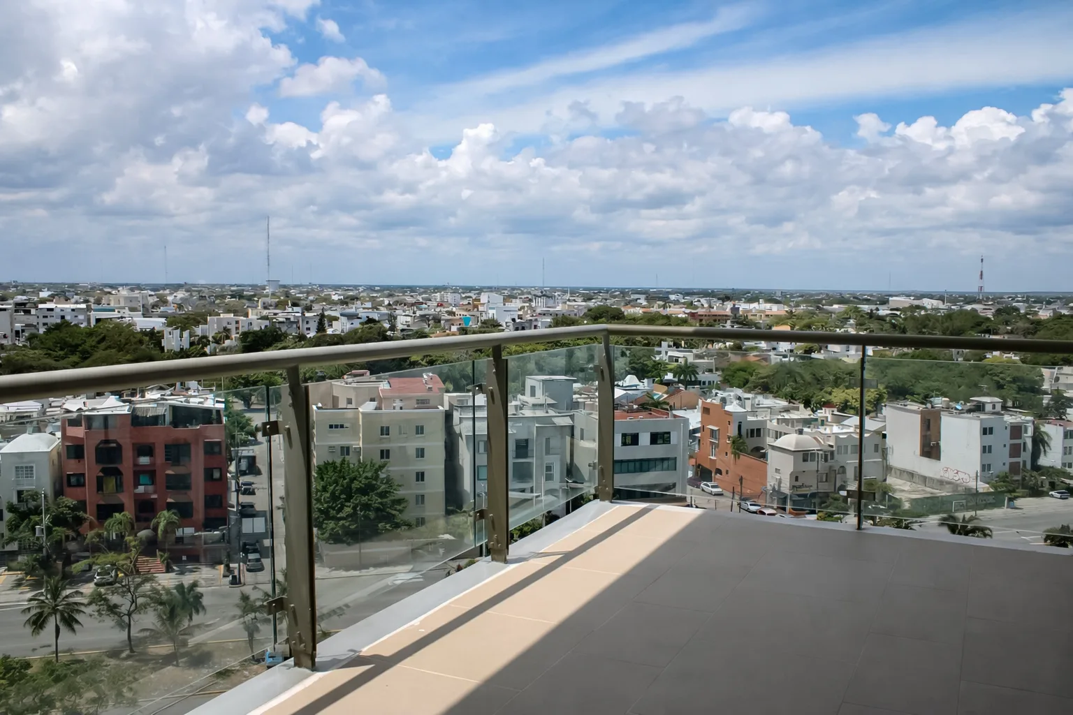 Departamento Be Towers 9 en Puerto Cancún - terraza o balcón