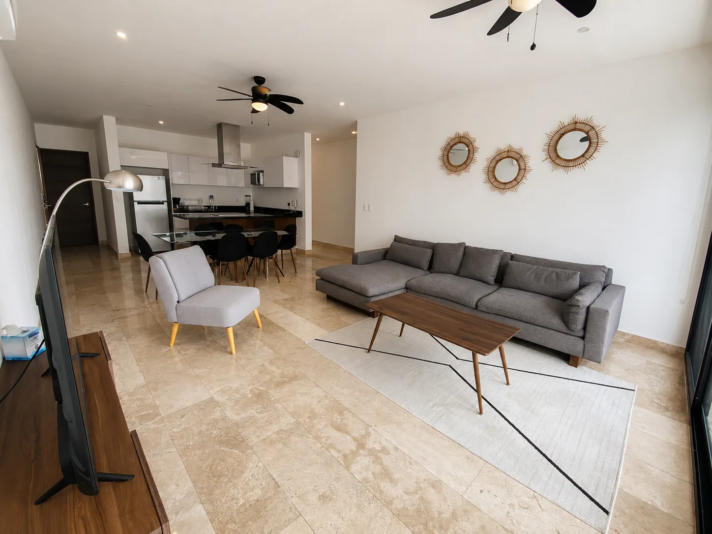 Living and dining area at Palmar Residencial, Cancún