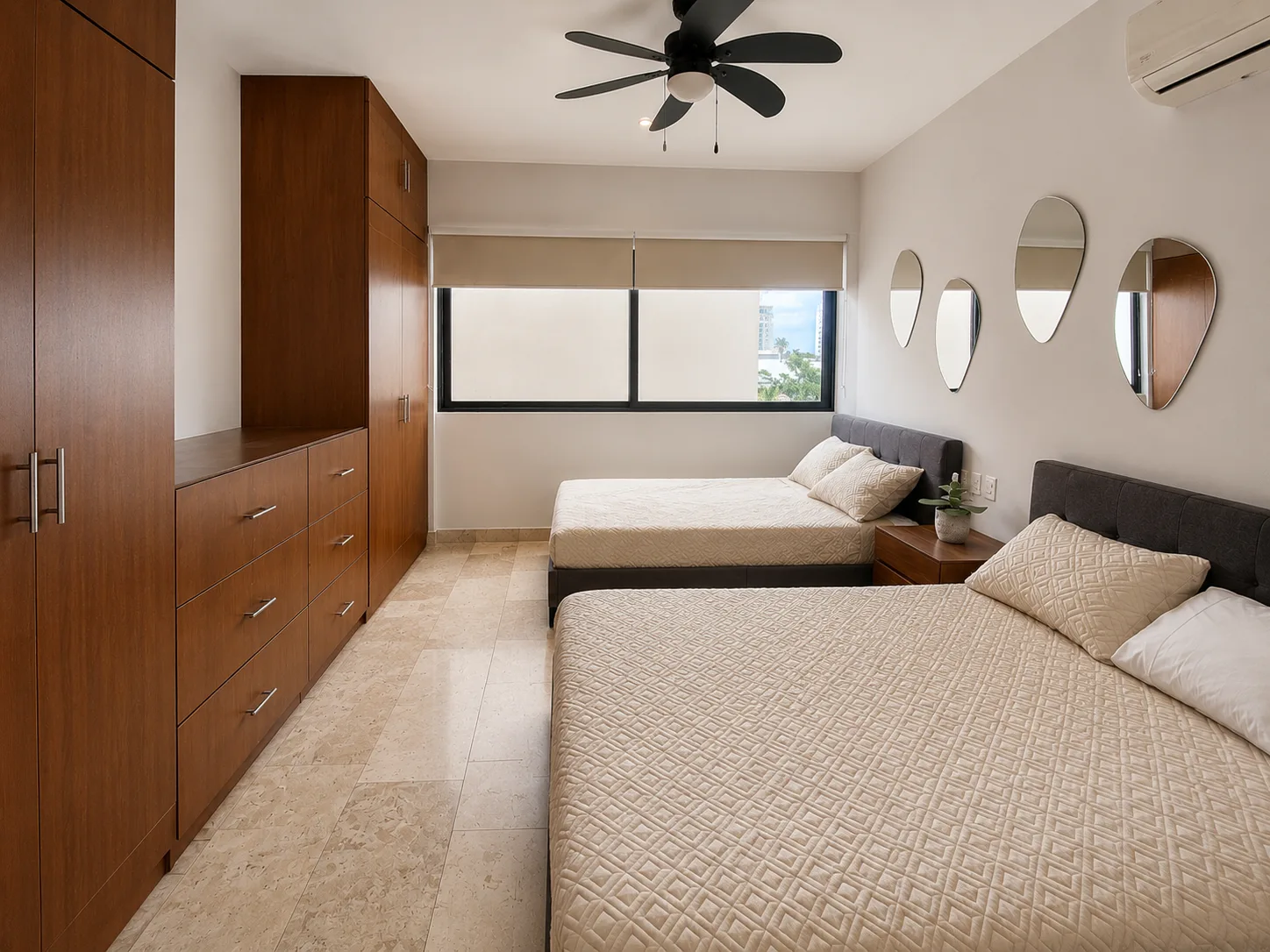 Second bedroom at Palmar Residencial, Cancún